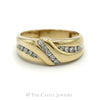 .25CTTW Gent's 3 Diamond Row Ring in 10KT Yellow Gold - Thumbnail 1