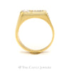 1cttw Men's Round and Tapered Baguette Diamond Ring in 18k Yellow Gold - Thumbnail 3