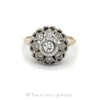 Ornate Open Flower Diamond Cluster Ring in 14k Yellow Gold - Thumbnail 1
