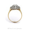 Ornate Open Flower Diamond Cluster Ring in 14k Yellow Gold - Thumbnail 2