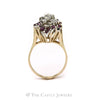 Marquise Shaped Ruby and Diamond Cluster Ring in 14KT Yellow Gold - Thumbnail 2