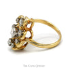 1cttw Freeform Diamond Cluster Ring in 14k Yellow Gold - Thumbnail 3