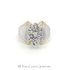 1/2cttw Diamond Cluster Ring in Two Tone 14k White & Yellow Gold. - Thumbnail 1