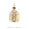 Double Sides Masonic Pendant in 14KT Yellow Gold - Thumbnail 1