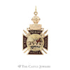 Double Sides Masonic Pendant in 14KT Yellow Gold - Thumbnail 2