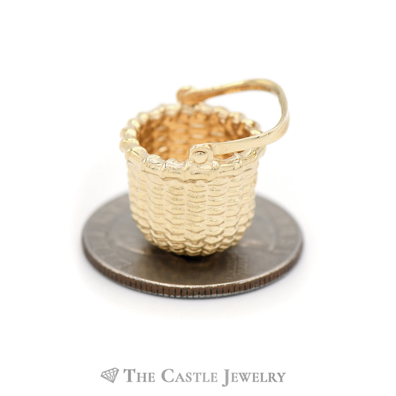 Basket Pendant in 14KT Yellow Gold