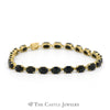 Oval Cut Sapphire Tennis Bracelet in 14k Yellow Gold 7.25 Inch - Thumbnail 1