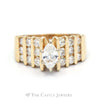 1.5cttw Marquise Diamond Engagement Ring with Round Diamond Columns in 14k Yellow Gold - Thumbnail 1
