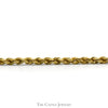 14k Yellow Gold 7 Inch Rope Chain Bracelet - Thumbnail 2