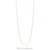 14k Yellow Gold 21(1/2) inch Dainty Box Link Chain - Thumbnail 1