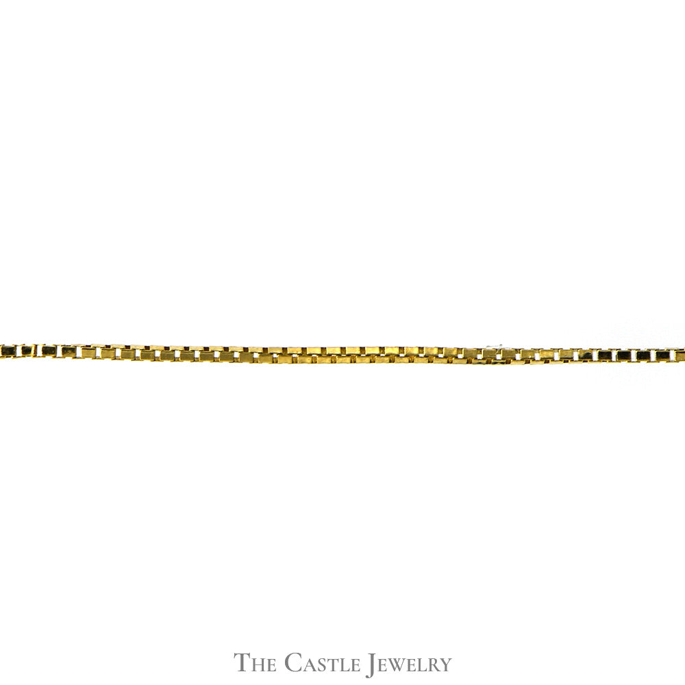 14k Yellow Gold 21(1/2) inch Dainty Box Link Chain