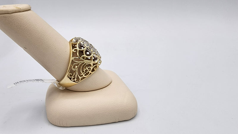 10k Yellow Gold .75cttw KY Cluster Ring