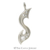 "S" Initial Diamond Pendant .33cttw In 14K White Gold - Thumbnail 1