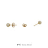 Pearl Earrings with 5-5.5mm Pearls in 14K Yellow Gold - Thumbnail 2