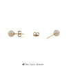 Pearl Earrings with 6-6.5mm Pearls in 14K Yellow Gold - Thumbnail 2