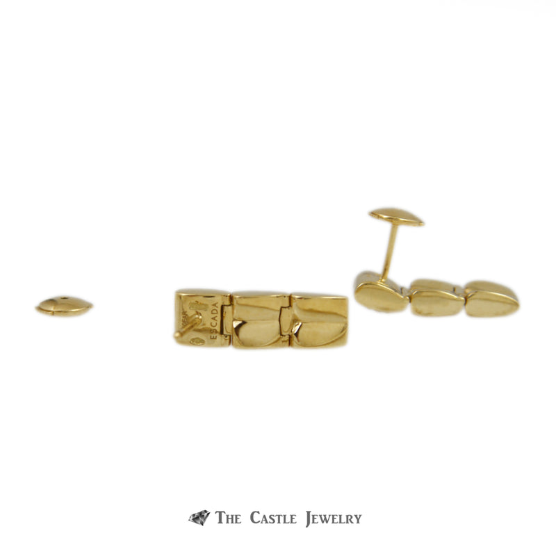 Escada Heart Drop Design Diamond Earrings with .30cttw Round Diamond