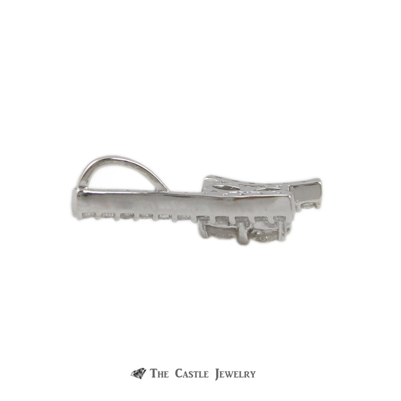 My Love My Best Friend 2 Round 1.00cttw Diamond Pendant in 14K White Gold
