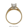 Princess Cut .55ct Diamond Solitaire Engagement Ring in 14K Gold Cathedral Mount - Thumbnail 2