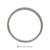 Diamond Cut Design 4mm Wedding Band with Ridged Center Crafted in 14k White Gold - Thumbnail 2