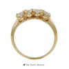 Prong Set 1cttw Round Brilliant Cut Diamond Wedding Band with 4 Diamonds in 14k Yellow Gold - Thumbnail 2