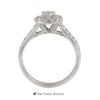 Crown Collection 1cttw Bridal Set w/ Round Center in Diamond Halo & Diamond Sides in 14k - Thumbnail 2