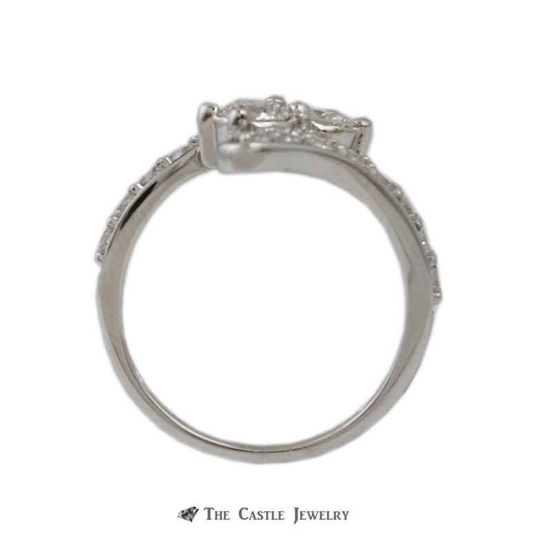 My Love My Best Friend 2 Round 1.50cttw Diamond Ring in 14K White Gold