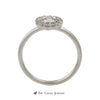 Bridal Set Round Bezel Set Diamond Center Round Diamond Halo 14K White Gold - Thumbnail 2