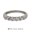 .20cttw Five Diamond Wedding Band in 14k White Gold - Thumbnail 1