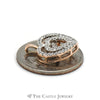 1/2cttw Dancing Diamond Double Heart Pendant in 10k Rose Gold - Thumbnail 3