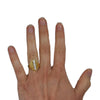 Domed Marquise Shaped .65cttw 5 Round Diamond Ring 18k Yellow Gold - Thumbnail 4