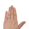 Crown Collection 1/2cttw Bridal Set with Round Diamond Center & Double Diamond Halo in 14k - Thumbnail 4