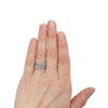 Crown Collection 1cttw Bridal Set Round Diamond Center w/ Diamond Bezel & Cross Over Sides - Thumbnail 4