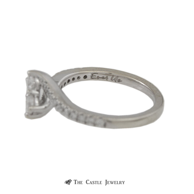 Ever Us .50cttw Diamond Two Stone Ring with Round Brilliant Cut Diamond Sides