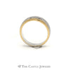 Lovely Two Toned Tapered Band in White and Yellow Gold - Thumbnail 2