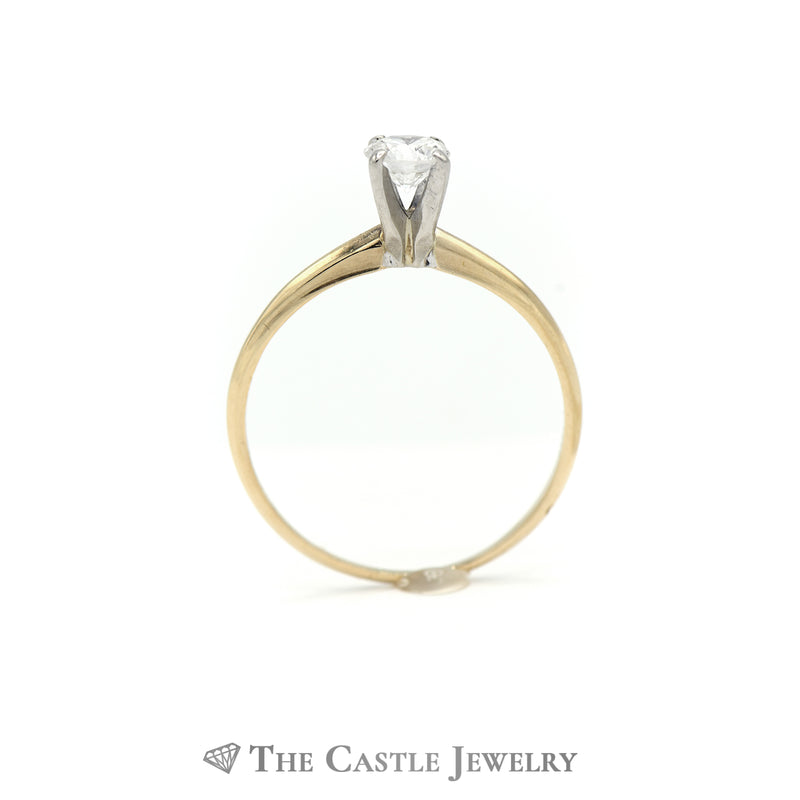 SI1 I .50ct Round Brilliant Cut Diamond Solitaire Engagement Ring