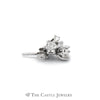 Round Diamond Stud Earrings in Round Illusion Mounting - Thumbnail 3