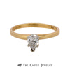 Lovely .49ct Pear Shaped Solitaire Diamond Engagement Ring Crafted in 14K Yellow Gold - Thumbnail 1