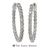 2cttw Oval Diamond Hollywood Hoop Earrings - Thumbnail 1