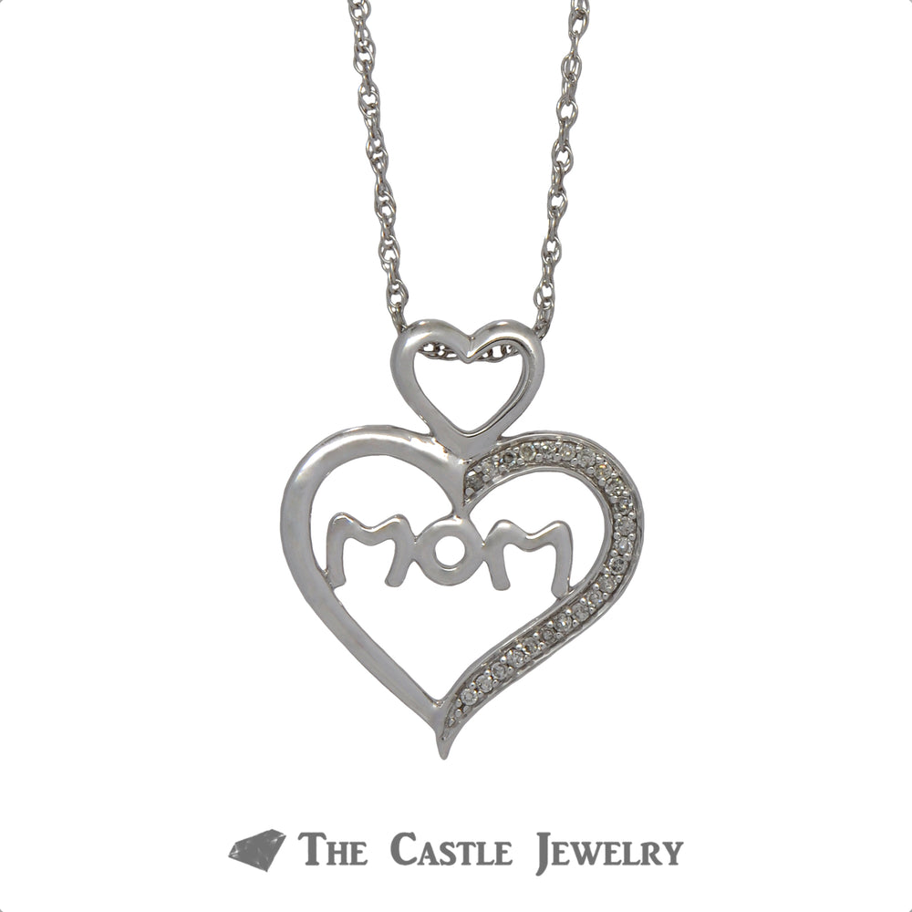 Diamond Mom Necklace for Mother's Day