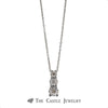 Three Diamond .10cttw Diamond Illusion Necklace in Sterling Silver - Thumbnail 2