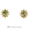 Genuine Oval Alexandrite Earrings with Diamond Halo - Thumbnail 1