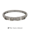 Baguette & Round Diamond Wedding Band in 10k White Gold - Thumbnail 1