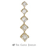 Graduated 1cttw Straight Princess Cut Diamond Pendant in 14K Yellow Gold - Thumbnail 1