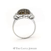 White And Brown 1/2cttw Diamond Cluster Ring In 10K White Gold - Thumbnail 2