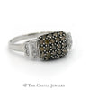 White And Brown 1/2cttw Diamond Cluster Ring In 10K White Gold - Thumbnail 3