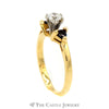 .25ct Diamond Bridal Set with Sapphire Accents in 14K Yellow Gold - Thumbnail 2