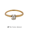 Oval Cut .45ct Diamond Solitaire Engagement Ring in 14k Yellow Gold - Thumbnail 1