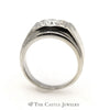 Gent's .75 Carat Solitaire Round Brilliant Cut Diamond Ring In 14KT White Gold - Thumbnail 2