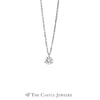 Beautiful Diamond Stud Necklace .35ct Round In 14K White Gold - Thumbnail 2