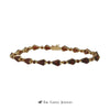 Round & Kite Link Garnet Gemstone 7.25 Inch Bracelet Crafted in 14k Yellow Gold - Thumbnail 1